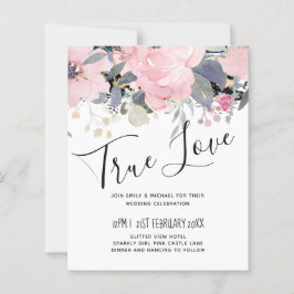 Blush Pink Dusty Blue Floral Wedding Budget