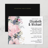 Blush Pink Dusty Blue Floral Wedding Budget (Vorne/Hinten)