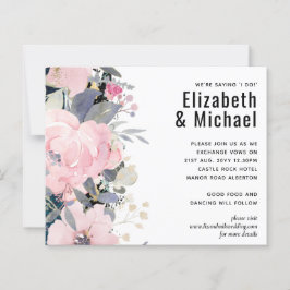 Blush Pink Dusty Blue Floral Wedding Budget