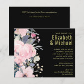 Blush Pink Dusty Blue Floral Wedding Budget (Vorne/Hinten)