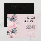 Blush Pink Dusty Blue Floral Wedding Budget (Vorne/Hinten)