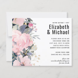 Blush Pink Dusty Blue Floral Wedding Budget