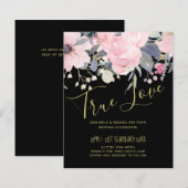 Blush Pink Dusty Blue Floral Wedding Budget (Vorne/Hinten)