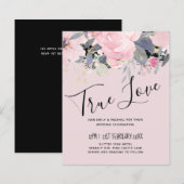 Blush Pink Dusty Blue Floral Wedding Budget (Vorne/Hinten)