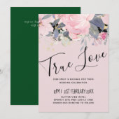 Blush Pink Dusty Blue Floral Wedding Budget (Vorne/Hinten)