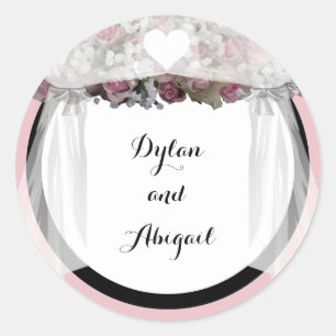Blush Pink & Dusty Green Wedding Sticker