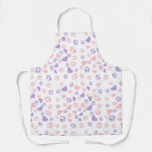 Blush Pink & Dusty Lavendel Herz & Katzenpflaster  Schürze (Vorderseite)