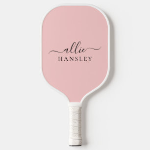 Blush Pink Dusty Pink Moderner Minimalistischer Na Pickleball Schläger