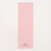 Blush Pink Dusty Pink Moderner Minimalistischer Na Yogamatte (Vorderseite)