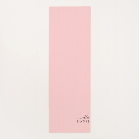 Blush Pink Dusty Pink Moderner Minimalistischer Na Yogamatte (Rückseite)