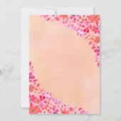 Blush Pink Dusty Rose Spring Boho Blumenzange Einladung (Rückseite)