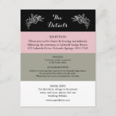 Blush Pink Dusty Sage Green Wedding Card Begleitkarte (Vorderseite)