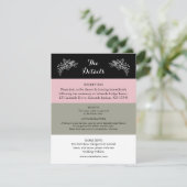 Blush Pink Dusty Sage Green Wedding Card Begleitkarte (Stehend Vorderseite)