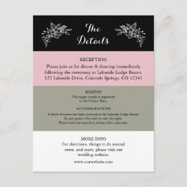 Blush Pink Dusty Sage Green Wedding Card Begleitkarte