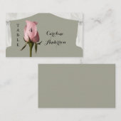 Blush Pink Dusty Sage Wedding Table Platzkarte (Vorne/Hinten)