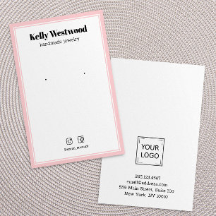 BLUSH PINK EARRING DISPLAY LOGO SOCIAL ICON VISITENKARTE