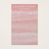 Blush Pink Earring Necklace Juwelier Display Card (Vorderseite)