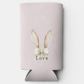 Blush Pink Easter Bunny Ears Bow Love Selters Dosenkühler (Vorderseite)