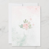 Blush pink eine kleine kleine Babydusche Einladung (Rückseite)