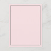 Blush Pink Einfache Elegante Informationen zum Hoc Begleitkarte (Rückseite)