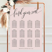 Blush Pink Einfache Hochzeitskarte Poster