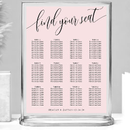 Blush Pink Einfache Hochzeitskarte Poster
