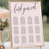 Blush Pink Einfache Hochzeitskarte Poster