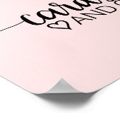 Blush Pink Einfache kalligraphische Karten und Ges Poster (Ecke)