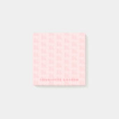 Blush Pink Einfache moderne Monogramm Anfangsbuchs Post-it Klebezettel (Vorderseite)