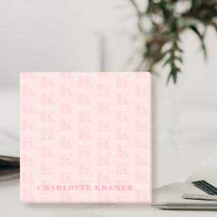 Blush Pink Einfache moderne Monogramm Anfangsbuchs Post-it Klebezettel
