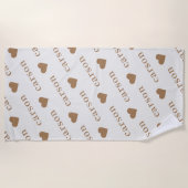 Blush Pink Einfache Personalisierte Wiederholung Strandtuch (Vorderseite)