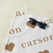 Blush Pink Einfache Personalisierte Wiederholung Strandtuch (Beispiel)