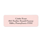 Blush Pink Einfache Schlichte Rücksendeadressen-Au (Vorne)