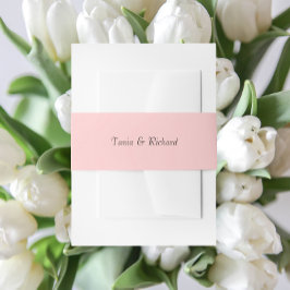 Blush Pink Einfache, stilisierte Bezeichnung Hochz Einladungsbanderole