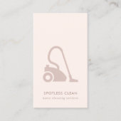 BLUSH PINK EINFACHER VACUUM CLEANER CLEANER SERVIC VISITENKARTE (Vorderseite)