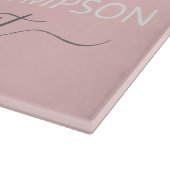 Blush Pink Einfaches Skript Name Girl Monogram Schneidebrett (Ecke)