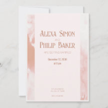 Blush-Pink-einfarbige Wasserfarbenhochzeit