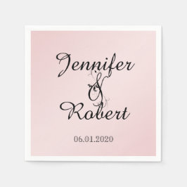 Blush Pink Elegance Wedding Napkin Serviette