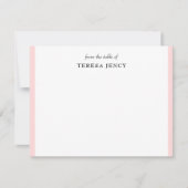 Blush Pink Elegant | Feminine From the Desk Mitteilungskarte (Vorderseite)
