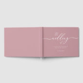 Blush Pink Elegant Hochzeitskalligraphie Gästebuch (Voll)
