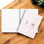 Blush Pink Elegant Modern Minimalist Monogram Name Planer<br><div class="desc">Achieve organization and style in one with our Classic Elegant Modern Minimalist Monogram Planner. This meticulously designed planner seamlessly blends timeless sophistication with contemporary minimalism, making it an essential tool for staying on top of your schedule. Crafted with precision and attention to detail, this planner is more than just a...</div>