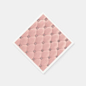 Blush Pink Elegant Tufted Metallic Leder Serviette (Ecke)