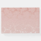Blush Pink Elegant Wedding Empfang Monogram Gästebuch (Rückseite)
