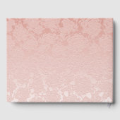 Blush Pink Elegant Wedding Empfang Monogram Gästebuch (Rückseite)
