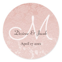 Blush Pink Elegant Wedding Monogram
