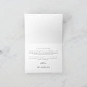 Blush Pink Elegante Blumengoldrahmen Hochzeit Dankeskarte (Innenseite)