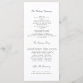 Blush Pink Elegante Blumenhochzeitprogramme Programm (Rückseite)