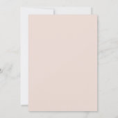 Blush Pink Elegante Botanische Monogramm Hochzeit Einladung (Rückseite)