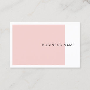 Blush Pink Elegante Company Moderne, einfache Vorl Visitenkarte