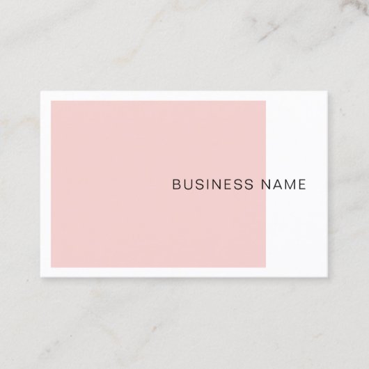 Blush Pink Elegante Company Moderne, einfache Vorl Visitenkarte (Vorderseite)